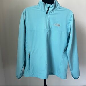 The North Face Apex Size Large Blue Aqua 1/4 -Zip Pullover Jacket